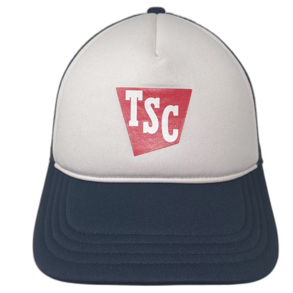 Tractor Supply Co Trucker Hat Blue White OSFM TSC Logo Foam Mesh Snapback